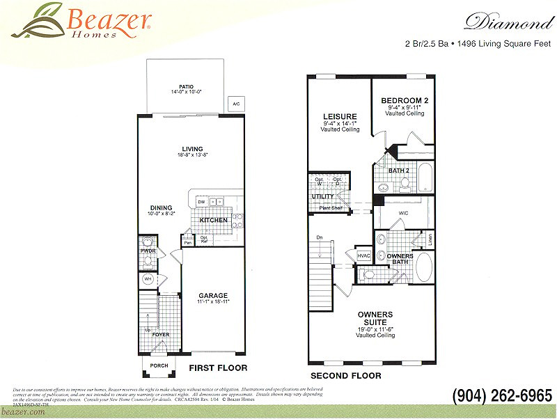 Beazer Homes Floor Plans 2005